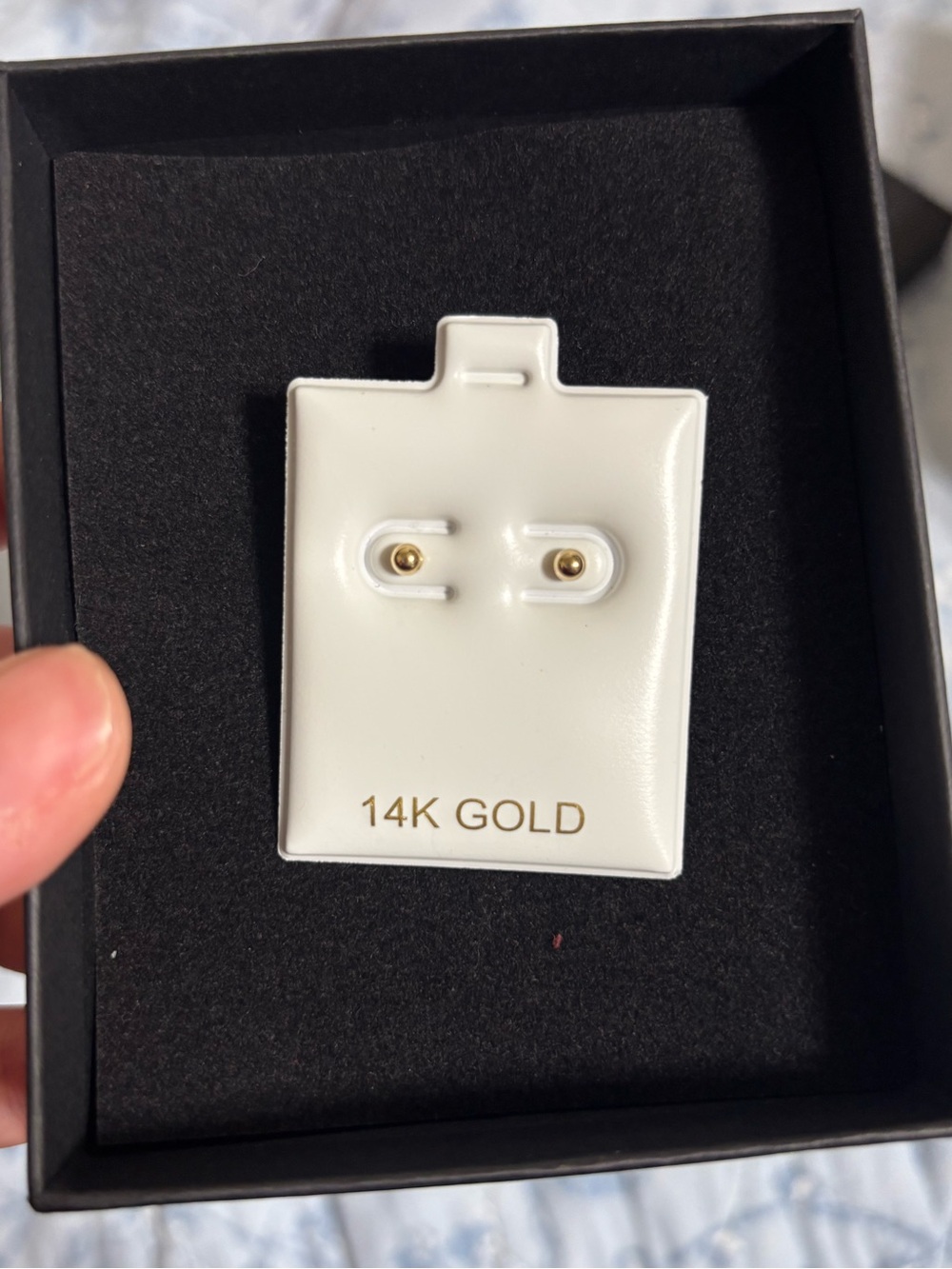 14k gold ball stud earrings